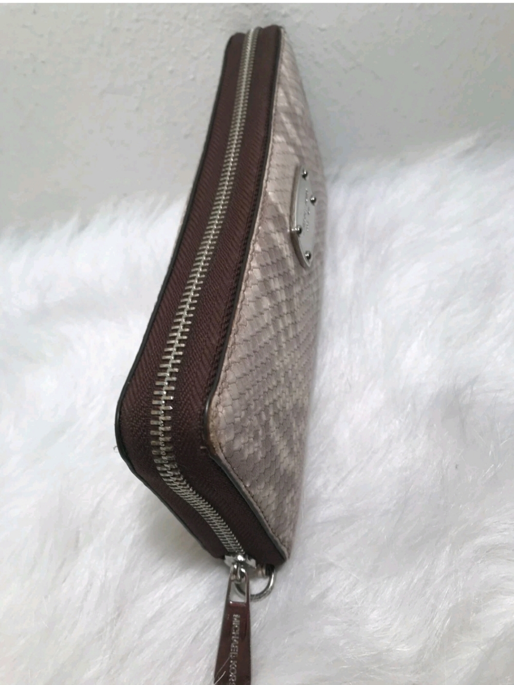 Michael Kors Jet Set Python-Embossed Leather Travel Continental Wallet EUC - Picture 8 of 15